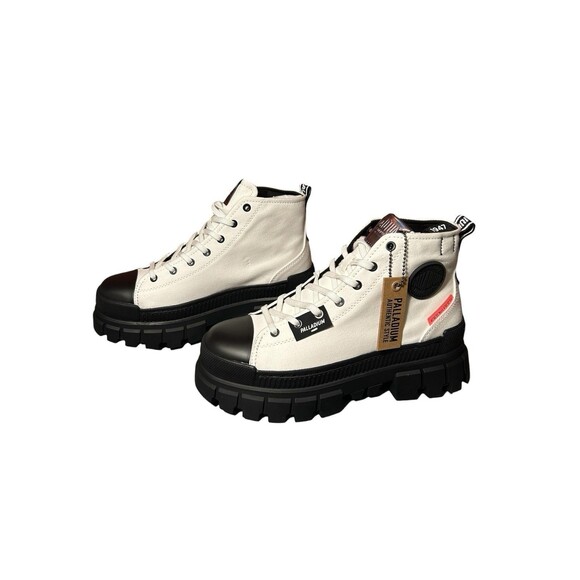 Palladium Women’s Revolt Hi TX Platform Boot in Star White - 97242-116-M Size 9 - Picture 2 of 6